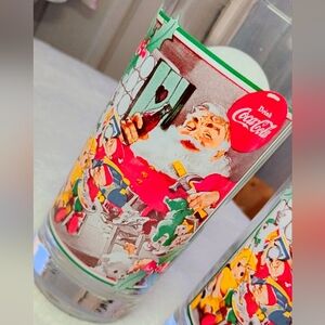 Vintage Krystal's 1994 Collector's Edition Coca-Cola Holiday Glass Set